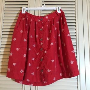 Red Xhilaration Bicycle Skirt